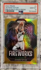Jayson Tatum [Gold] #5 Basketball Cards 2022 Panini Prizm Fireworks Prices