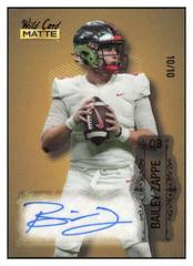 Bailey Zappe [Gold Red Foil] #MB-A Football Cards 2022 Wild Card Matte Autographs Prices