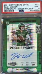 Zach Wilson [Autograph Green Pulsar] #102 Football Cards 2021 Panini Contenders Optic Prices