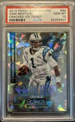 Cam Newton [Cracked Ice Ticket] #64 Football Cards 2014 Panini Contenders Prices