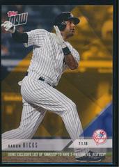 Aaron Hicks [Bonus] #ODB15 Baseball Cards 2018 Topps Now Road to Opening Day Prices