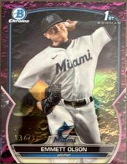 Emmett Olson [Fuchsia Lunar] #BDC-10 Baseball Cards 2023 Bowman Draft Chrome Prices
