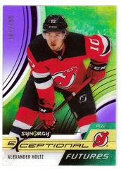 Alexander Holtz [Purple] #EF-AH Hockey Cards 2021 Upper Deck Synergy Exceptional Futures Prices
