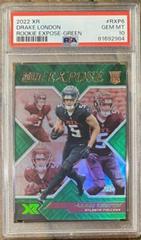 Drake London [Green] #RXP-6 Football Cards 2022 Panini XR Rookie Expose Prices
