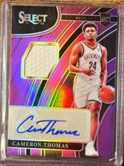 Cameron Thomas [Purple Prizm] #RJ-CTH Basketball Cards 2021 Panini Select Rookie Jersey Autographs Prices