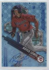 Royce Lewis [Autograph Ocean Blue Tidal] #RL Baseball Cards 2018 Bowman High Tek Prices