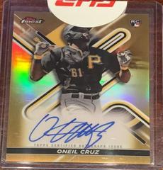 Oneil Cruz [Gold] #FA-OC Baseball Cards 2022 Topps Finest Autographs Prices