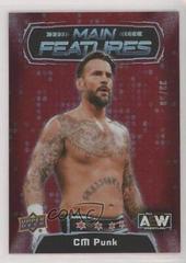 CM Punk [Red] Wrestling Cards 2022 Upper Deck AEW Main Features Prices