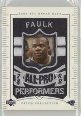 Marshall Faulk #155 Football Cards 2003 Upper Deck Patch Collection Prices