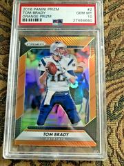 Tom Brady [Orange Prizm] #2 Football Cards 2016 Panini Prizm Prices