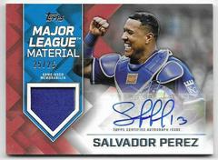 Salvador Perez [Red] #MLMA-SP Baseball Cards 2022 Topps Major League Material Autographs Prices