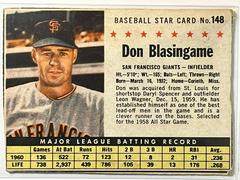 Don Blasingame [Hand Cut] Baseball Cards 1961 Post Cereal Prices