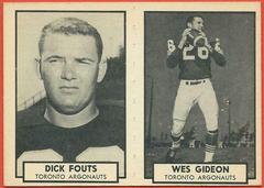 Dick Fouts, Wes Gideon Football Cards 1962 Topps CFL Prices