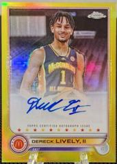Dereck Lively II [Yellow] Basketball Cards 2022 Topps Chrome McDonald's All-American Autographs Prices