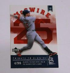 Mark McGwire [Tribute to McGwire] Baseball Cards 2002 Upper Deck Prospect Premieres Prices