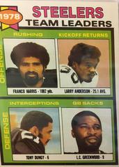 Franco Harris, Larry Anderson, Tony Dungy, L.C. Greenwood [Cream Colored Back] #19 Football Cards 1979 Topps Prices