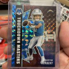 Justin Herbert [Blue Fluorescent] #TM-16 Football Cards 2021 Panini Mosaic Touchdown Masters Prices