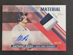 Anthony Rizzo [Red] #MLMA-AR Baseball Cards 2024 Topps Major League Material Autograph Prices