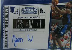 Zion Williamson [Autograph Draft] Basketball Cards 2019 Panini Contenders Draft Picks Prices
