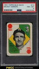 Mickey Vernon #13 Baseball Cards 1951 Topps Blue Back Prices