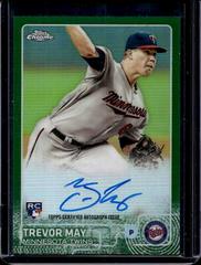 Trevor May [Green Refractor] #AR-TM Baseball Cards 2015 Topps Chrome Autograph Rookies Prices