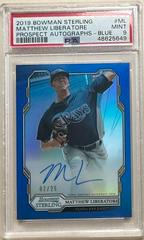 Matthew Liberatore [Blue] #ML Baseball Cards 2019 Bowman Sterling Prospect Autographs Prices