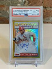 Paul Goldschmidt [Gold Refractor] #PG Baseball Cards 2020 Topps Finest Flashbacks Autographs Prices
