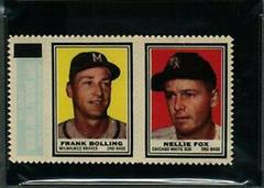 Frank Bolling [Nellie Fox] Baseball Cards 1962 Topps Stamp Panels Prices