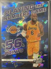 LeBron James [Blue Ice] Basketball Cards 2021 Panini Contenders Optic Playing the Numbers Game Prices
