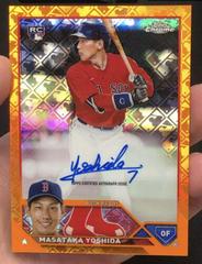 Masataka Yoshida [Orange] #RCA-MY Baseball Cards 2023 Topps Chrome Logofractor Autograph Prices