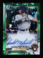 Garrett Mitchell [Green Refractor] #BSPA-GM Baseball Cards 2021 Bowman Sapphire Autographs Prices
