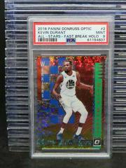 Kevin Durant [Fast Break Holo] Basketball Cards 2018 Panini Donruss Optic All Stars Prices