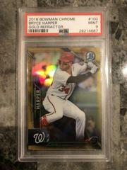 Bryce Harper [Gold Refractor] Baseball Cards 2016 Bowman Chrome Prices
