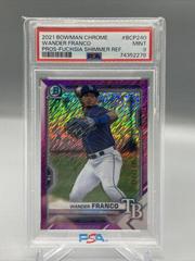 Wander Franco [Fuchsia Shimmer Refractor] #BCP-57 Baseball Cards 2021 Bowman Chrome Prospects Prices