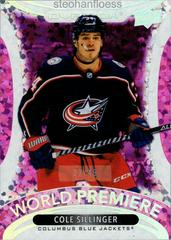 Cole Sillinger [Pink] #WP-18 Hockey Cards 2021 Upper Deck Ovation World Premiere Prices