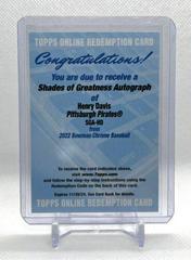 Henry Davis #SGA-HD Baseball Cards 2022 Bowman Chrome Shades of Greatness Autographs Prices