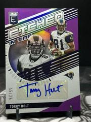 Torry Holt [Purple] #ET-TH Football Cards 2023 Panini Donruss Elite Etched in Time Signatures Prices