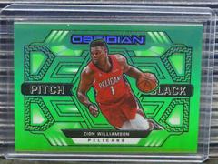 Zion Williamson [Green Flood] #19 Basketball Cards 2021 Panini Obsidian Pitch Black Prices