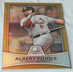 Albert Pujols [Gold Refractor] #5 Baseball Cards 2010 Bowman Platinum Prices