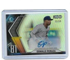 Oswald Peraza [Autograph] #BTP-81 Baseball Cards 2022 Bowman Scouts' Top 100 Prices
