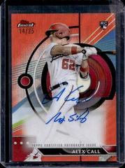 Alex Call [Orange Wave] #FA-AC Baseball Cards 2023 Topps Finest Autographs Prices