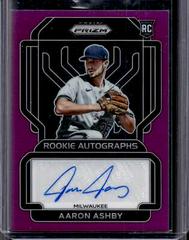 Aaron Ashby [Purple Prizm] #RA-AS Baseball Cards 2022 Panini Prizm Rookie Autographs Prices