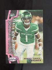 Ahmad 'Sauce' Gardner [Pink] #CALL-11 Football Cards 2023 Panini Certified Calling Prices