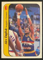 Alex English #4 Basketball Cards 1986 Fleer Sticker Prices