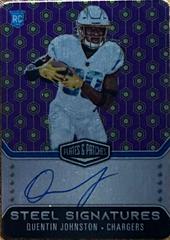 Quentin Johnston [Vector] #RSSQJO Football Cards 2023 Panini Plates and Patches Rookie Steel Signatures Prices