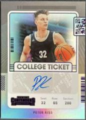 Peter Kiss [Purple] #CT-PKI Basketball Cards 2022 Panini Chronicles Draft Picks Contenders College Ticket Autograph Prices