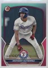 Anthony Gutierrez [Aqua Pink Gradient] #BD-100 Baseball Cards 2023 Bowman Draft Prices