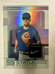 Evan Carter [Holo Platinum Blue] #SS-EC Baseball Cards 2023 Panini Chronicles Status Swatches Prices
