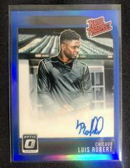Luis Robert [Blue] #LR Baseball Cards 2018 Panini Donruss Optic Rated Prospect Signatures Prices