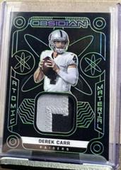 Derek Carr [Green] Football Cards 2022 Panini Obsidian Atomic Material Prices